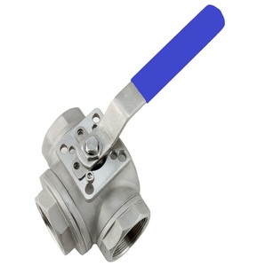 Robinet à bille 3 voies en acier inoxydable 316L, 1000 PSI, haute température, commande manuelle, usage industriel avec support OEM - Product Image 1