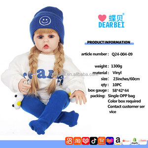 Muñeca Reborn Dearbei para Niñas, Material <span class=keywords><strong>de</strong></span> Vinilo, <span class=keywords><strong>Tamaño</strong></span> <span class=keywords><strong>de</strong></span> 50 cm a 1 m, Juguete <span class=keywords><strong>de</strong></span> Princesa para Niñas Pequeñas, Características Realistas, Regalo <span class=keywords><strong>de</strong></span> Cumpleaños - Product Image 6