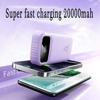 Nouvelle banque de puissance de grande capacité 20000mah charge rapide affichage LED sortie USB-C PD 22.5W Powerbanks intégré 4 câbles avec cordon