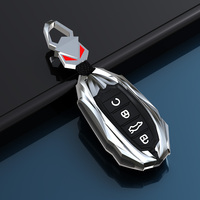 2024 nouveau étui à clés de voiture de luxe en alliage de Zinc coque de couverture Mecha avec boutons en Silicone adapté pour JAC KMC Chery Tiggo