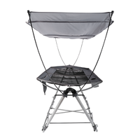 HITREE – hamac pliant en fer pour adultes, lit-balançoire suspendu en coton avec cadre métallique