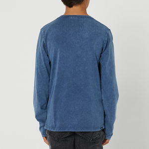 Personnalisé décontracté coton enfants vêtements hauts pullover couleur unie bébé garçons vêtements bleu minéral adolescent aller à <span class=keywords><strong>la</strong></span> poche à manches longues t-shirt - Product Image 4