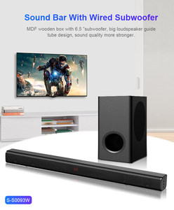 Soundbar Bluetooth Portatile in Alluminio con Sistema Audio <span class=keywords><strong>Surround</strong></span> 3D Singolo per TV con Subwoofer Cablato - Product Image 4