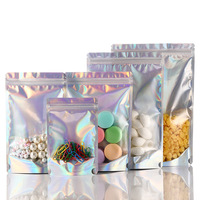 Sachet debout en plastique transparent Emballage pour thé en poudre café avec fermeture éclair