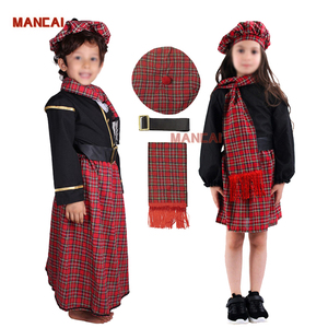 Filles espagnoles Goys Traditionnel <span class=keywords><strong>Flamenco</strong></span> Dancer Wear Festival Carnaval Party Show Enfant Halloween Mascarade Performance Costumes - Product Image 6
