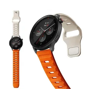 Correias de silicone para Amazfit Smart Watch Amazfit GTR 4 47MM 42MM Pulseira de silicone Correa para Amazfit GTS 2 3 4 4mini Banda Bip 3