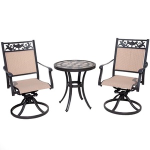 Ensembles de chaises pivotantes et à bascule robustes pour usage commercial extérieur, chaises longues commerciales d'extérieur, tables rondes, mobilier de <span class=keywords><strong>bistrot</strong></span> de <span class=keywords><strong>jardin</strong></span> - Product Image 6