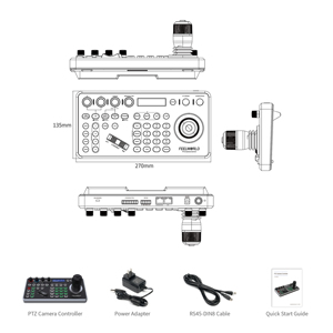 ตัวควบคุมกล้อง PTZ FEELWORLD KBC20N ทนทานต่อการสึกหรอ รองรับการถ่ายทอดสด สตูดิโอ ควบคุมกล้องหลายตัว 255 โปรแกรมตั้งค่าล่วงหน้า พร้อมโลโก้ - Product Image 6