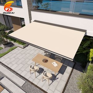 Hợp kim nhôm đầy đủ băng cassette mái hiên có thể thu vào với bảo vệ gió từ xa, cấp <span class=keywords><strong>8</strong></span> cho ban công biệt thự và sân thượng. - Product Image 4