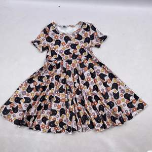 2022 Kids Clothing Girls <b>Halloween</b> Party Dress <b>Baby</b> Toddler Pumpkin Lantern Twirl Dresses Wholesale Children Dress for Kids - Product Image 6