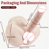 13.12 lb, Juguete Sexual de Glúteos Rosado Grande con Dildo para Orgasmos Masculinos y Femeninos, Juguetes Sexuales para Adultos, Juguetes Sexuales para Mujeres, Bunda