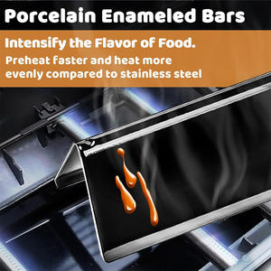 CH020 Pièce de rechange personnalisée pour barbecue, déflecteur de chaleur émaillé 7636, barres aromatisantes améliorées pour Weber <span class=keywords><strong>Spirit</strong></span> <span class=keywords><strong>2</strong></span> - Product Image 2