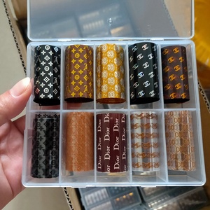 10 pièces/ensemble feuille léopard sur ongles motifs de fleurs de <span class=keywords><strong>serpent</strong></span> spéciaux feuille de transfert d'ongles ongles Art autocollants décorations - Product Image 6