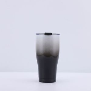 40oz Gradient Curved Tumbler Stainless Steel <b>Double</b> <b>Wall</b> Vacuum Insulated Mug with 2 in 1 Lid Perfect - Product Image 1