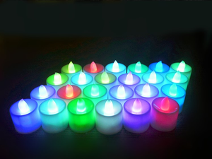 <span class=keywords><strong>Bougies</strong></span> à LED à changement de couleur <span class=keywords><strong>Bougies</strong></span> électriques sans flamme Petite bougie chauffe-plat Lot de 24 - Product Image 3