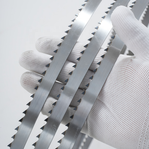 Hoja de sierra de cinta <span class=keywords><strong>EJ</strong></span> de grado alimenticio de 65 pulgadas (1650 mm) y 4 TPI para corte rápido de carne con hueso y pescado congelado - Product Image 6