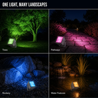 RGB LED Flutlicht 48W 220V Vollfarbig IP65 Wasserdicht Druckguss-Aluminium Außenbeleuchtung für Garten Villa Hof Einfahrten