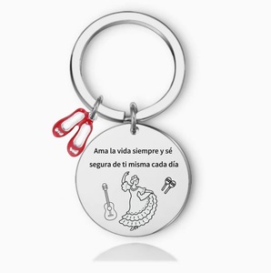 Porte-clés gravé dansant la flamenco <span class=keywords><strong>espagnole</strong></span> en acier inoxydable, avec breloque <span class=keywords><strong>chaussure</strong></span> <span class=keywords><strong>de</strong></span> <span class=keywords><strong>danse</strong></span>, inspirant - Product Image 5