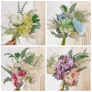 Bouquet d'hortensias artificiels rose, violet et blanc, décoration d'intérieur, accessoires de mariage MW99554 - Product Image 3