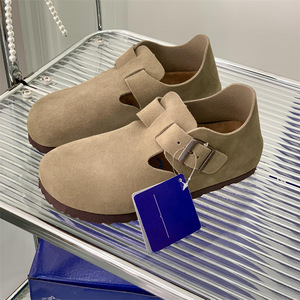 Birkenstocks Custom Tock Clogs para hombres mujeres verano al aire libre gamuza cuero Tpu suela playa Slider Sandalias cómodas zapatillas - Product Image 3