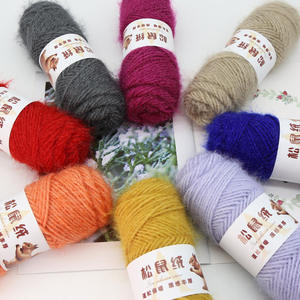Hilo de grupo de terciopelo de ardilla de lana de 75g de grosor medio, hilo teñido de alta resistencia, suave, tejido a mano, ganchillo, Material DIY, hilo mezclado - Product Image 4