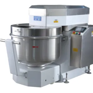 Mixer adonan PLC dengan silinder dapat digerakkan pembuat adonan silinder ujung otomatis 75L 125L 150L pembuat roti