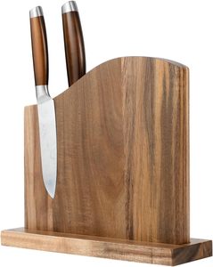 Juego de <span class=keywords><strong>cuchillos</strong></span> de madera de acacia, soporte de doble cara <span class=keywords><strong>con</strong></span> imanes fuertes, soporte magnético para <span class=keywords><strong>cuchillos</strong></span> para mostrador de cocina - Product Image 1