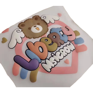 Bán buôn <span class=keywords><strong>3D</strong></span> Puff in vinyl truyền nhiệt biểu tượng tùy chỉnh <span class=keywords><strong>3D</strong></span> Puff Vinyl Plastisol màn hình in truyền nhiệt cho T-Shirt - Product Image 4