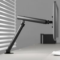 Nouvel arrivage : Support d'écran d'ordinateur simple 32 pouces, bras à gaz réglable, capacité de charge 15 kg, VESA 75/100 mm, rotation 360°, en aluminium