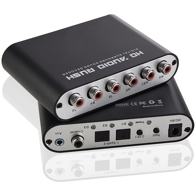 Multi-Interface 5.1 Channel Audio Decoder Box