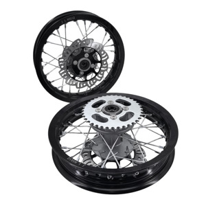 Kit de jantes avant et arrière de 1,85 à 12 pouces, cercle en aluminium, moyeu avec disque de frein, pignon pour CRF50 <span class=keywords><strong>APOLLO</strong></span> <span class=keywords><strong>110</strong></span> Kayo <span class=keywords><strong>Dirt</strong></span> Pit Bike - Product Image 1