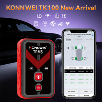 Kit de Sistema de Monitoreo de Presión de Neumáticos TK100 KONNWEI, Sensores de 315/433MHz con Programación por Smartphone a través de la Aplicación TPMS LINK