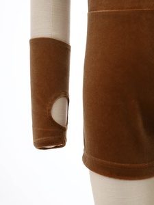 Justaucorps de danse jazz pour filles de 6 à 16 ans, avec paillettes, gilet de smoking, nœud papillon, en velours, pour l'entraînement et les spectacles - Product Image 3