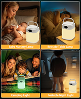 Lampe de chevet LED à intensité variable avec télécommande, rechargeable par USB, pour la protection des yeux, en ABS et plastique