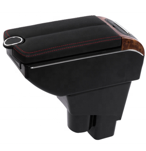 <span class=keywords><strong>Allemagne</strong></span> Cuir PU noir Console centrale de voiture Accoudoir Boîte de rangement Double ouverture Design pour <span class=keywords><strong>VW</strong></span> Jetta - Product Image 4