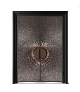 2025 Outdoor-Sicherheitstür aus Kupfer mit Kugelsicherer Stahlplatte für Villen, Außen-Eingangstür mit Fertigoberfläche - Product Image 6