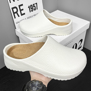 Unisex EVA Chef Shoes Anti Slip Indoor Outdoor All Seasons White Slip On - Product Image 4