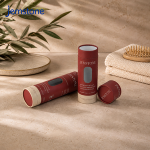 Custom Design Paper Tube for Hair Care Treatment Cylinder Packaging Matte Lamination Hair Mask Cardboard Tube Packaging <b>Box</b> - Product Image 6