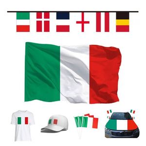 ธงติดรถยนต์แบบพกพา ดีไซน์แขวนได้ ผลิตจากโพลีเอสเตอร์กันน้ำสองด้าน พิมพ์ลายธงชาติอิตาลี พร้อมเสา ABS - Product Image 6