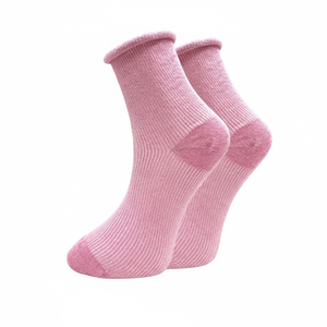 Chaussettes côtelées roses scintillantes pour femmes, taille unique, respirantes, en nylon imprimé, tricotées, longueur genou, pour usage quotidien au printemps - Product Image 4