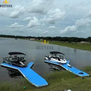 Plate-forme de quai de ponton flottant à eau gonflable personnalisée à grand point de chute portable durable Jet <span class=keywords><strong>Ski</strong></span> Yacht quai de bateau gonflable - Product Image 3