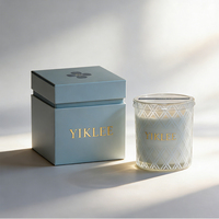 Boîtes personnalisées en céramique pour bougies avec logo doré imprimé, emballages haut de gamme pour pots de bougies