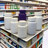 Bouteilles en plastique pour pilules de 10 ml à 300 ml, flacon pharmaceutique en HDPE, flacon pour capsules, flacon pour médicaments, flacon pour suppléments vitaminiques, conteneur