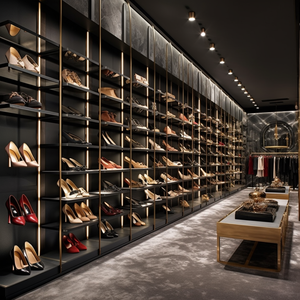 2024 sang trọng <span class=keywords><strong>Carousel</strong></span> Giày giá tùy chỉnh thiết kế xoay Giày giá lưu trữ tủ Wall Mount Giày giá - Product Image 5