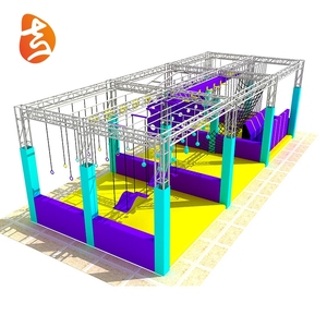 Trẻ em khu vực <span class=keywords><strong>Trampoline</strong></span> công viên trong nhà nhảy sân chơi đầy màu sắc thể dục chiến binh đào tạo khóa học Ninja - Product Image 5