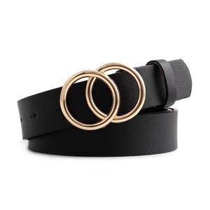 Fashion Women Waist <strong>Belt</strong> PU Leather Metal Buckle Heart Pin <strong>Belts</strong> Double Ring <strong>Belt</strong> <strong>for</strong> <strong>Ladies</strong> Leisure Dress <strong>Jeans</strong> Wild Waistband - Product Image 1