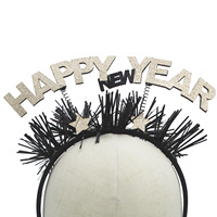 Vente chaude prix d'usine coiffes nouvel an bandeaux fêtes de vacances happy ney year bandeau