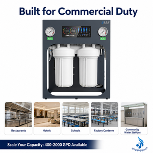 <span class=keywords><strong>Depuratore</strong></span> d'<span class=keywords><strong>Acqua</strong></span> a Osmosi Inversa con Display TDS e Doppio Manometro 400-2000GPD, Macchina Commerciale per <span class=keywords><strong>Acqua</strong></span> Pura per <span class=keywords><strong>Bar</strong></span> e Caffetterie - Product Image 3