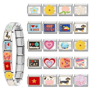 Pulsera de Joyería Mágica DIY Creativa con Módulos de Base de Acero Italiano y Dijes de Acero Inoxidable Galvanizado Estilo Europeo - Product Image 1
