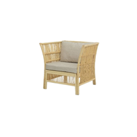 Fauteuil Alena en rotin, moderne, confortable, pour salon, chambre, salle à manger, élégant, durable, artisanal, relaxant